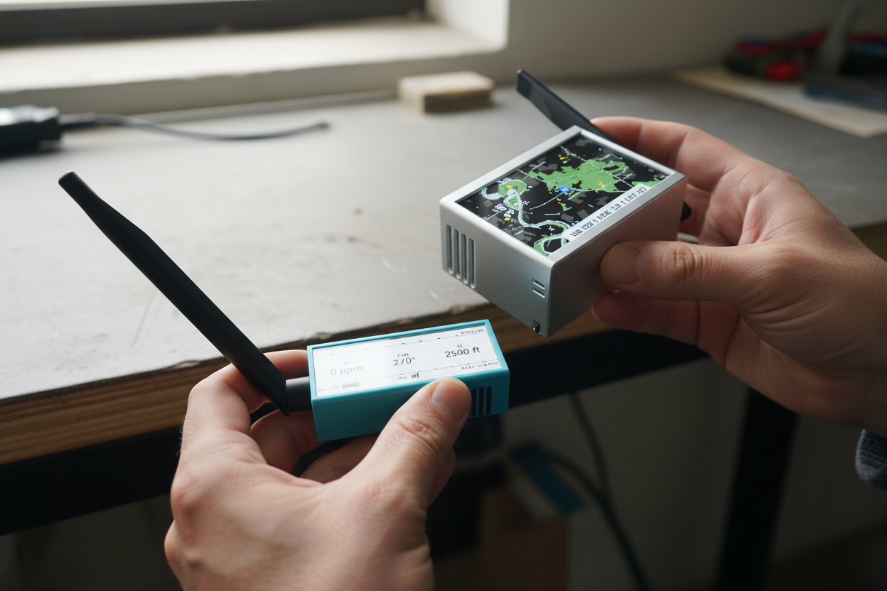 Kopi-Gerät, das im weichen Licht schwebt